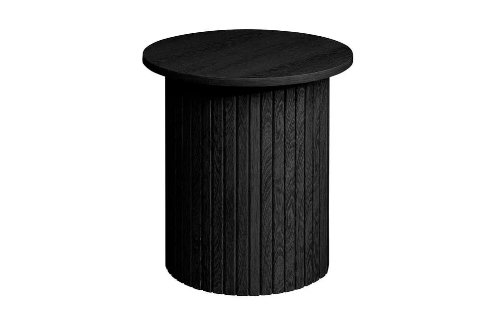 Birlea Black Fluted Side Table Axel 6