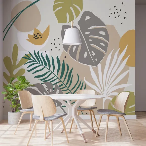 Tropical Abstract Wall Mural 1