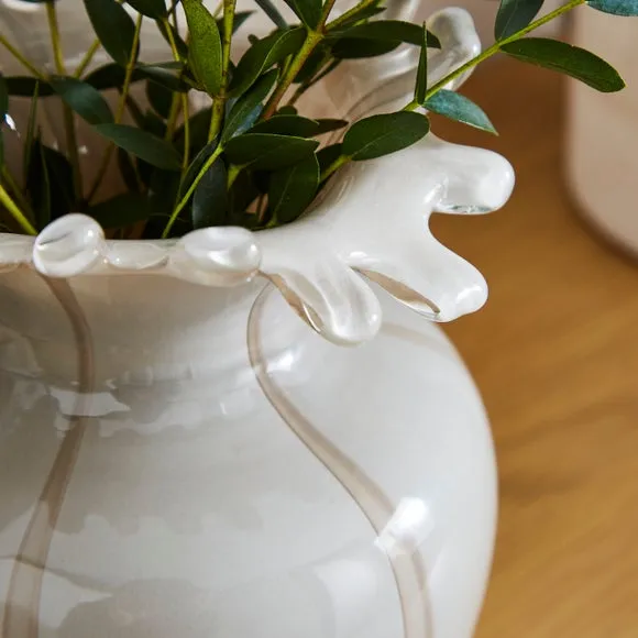Striped Handkerchief Opaque Glass Vase 2