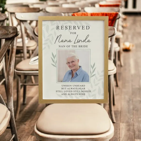 Personalised Reserved For Photo Poster Frame 3