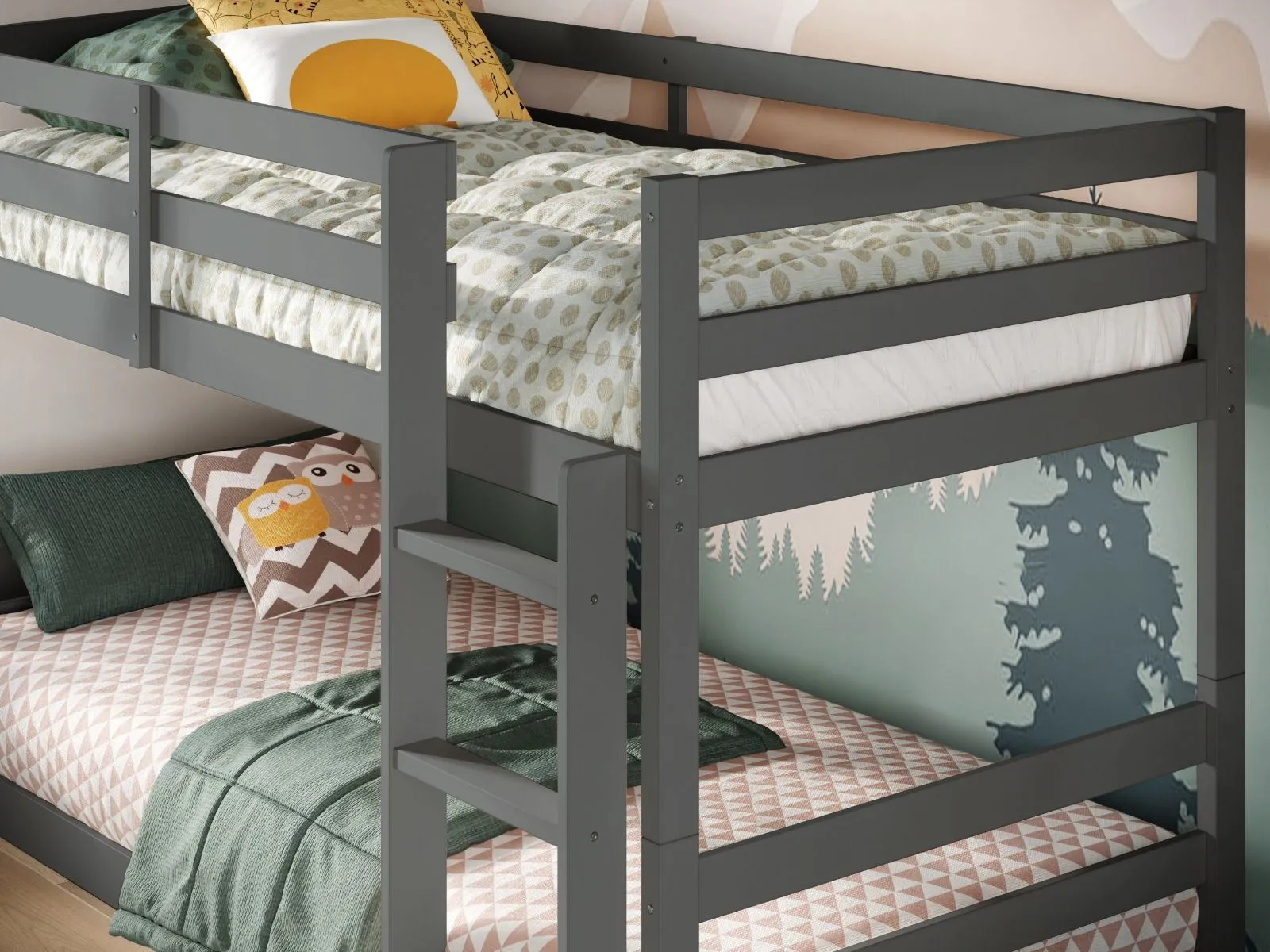 Flair Shasha Low Bunk Bed in Grey 5