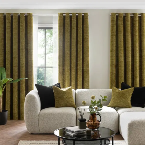 Hemmingway Chenille Eyelet Curtains 2