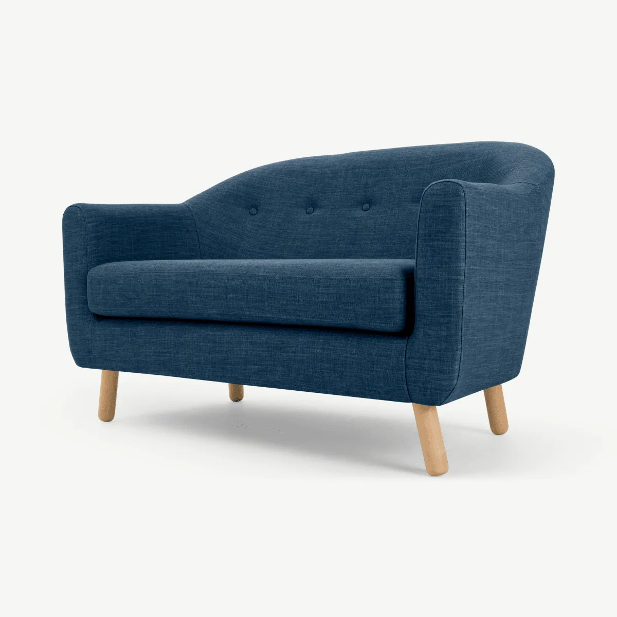 Lottie 2 Seater Sofa, Harbour Blue Fabric