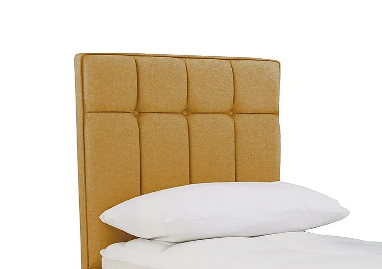 Beam Floor Standing Headboard - Single - Tweed Mustard