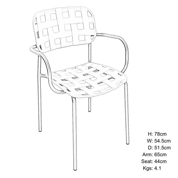 Bergen Round Bistro Table with 2 Karin Armchairs 6