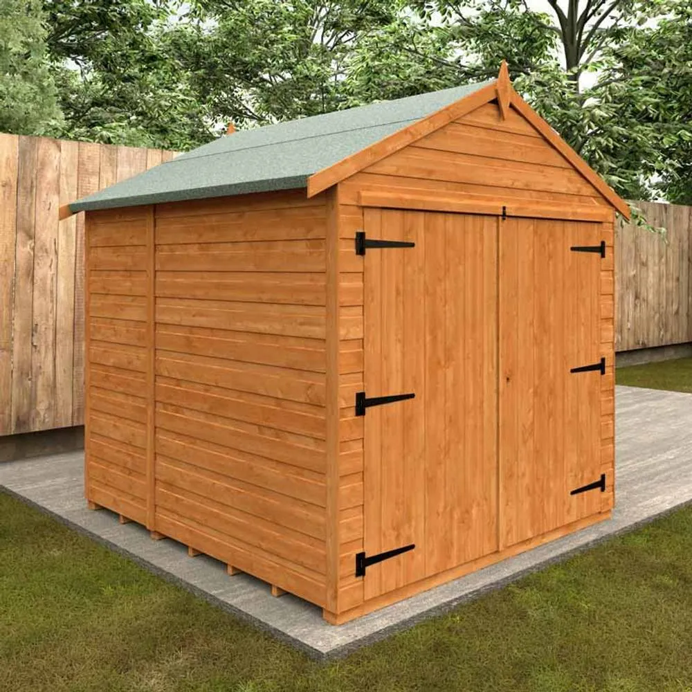 Buttercup Farm 6x6 Flex Apex Bike Shed 12mm Flex - L183.8 x W175 x H195.3 cm in Burnt Orange 2