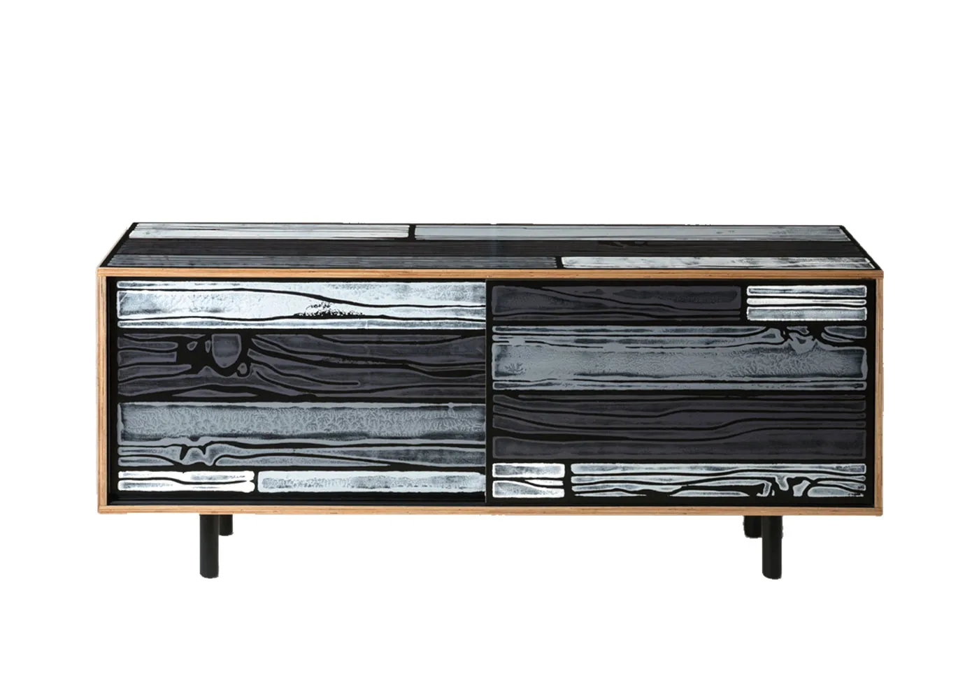 Established & Sons Wrongwoods Low Cabinet Light & Dark Grey