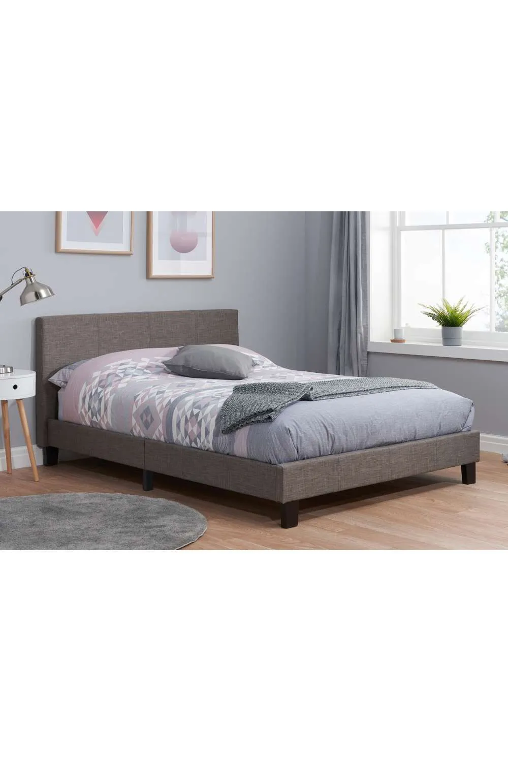 Birlea Berlin Fabric Bed in Grey