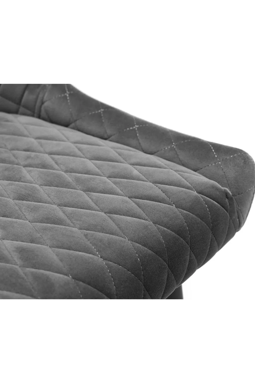 Julian Bowen Luxe Diamond Quilted Upholstered Bar Stool (Set of 2) in Grey 6