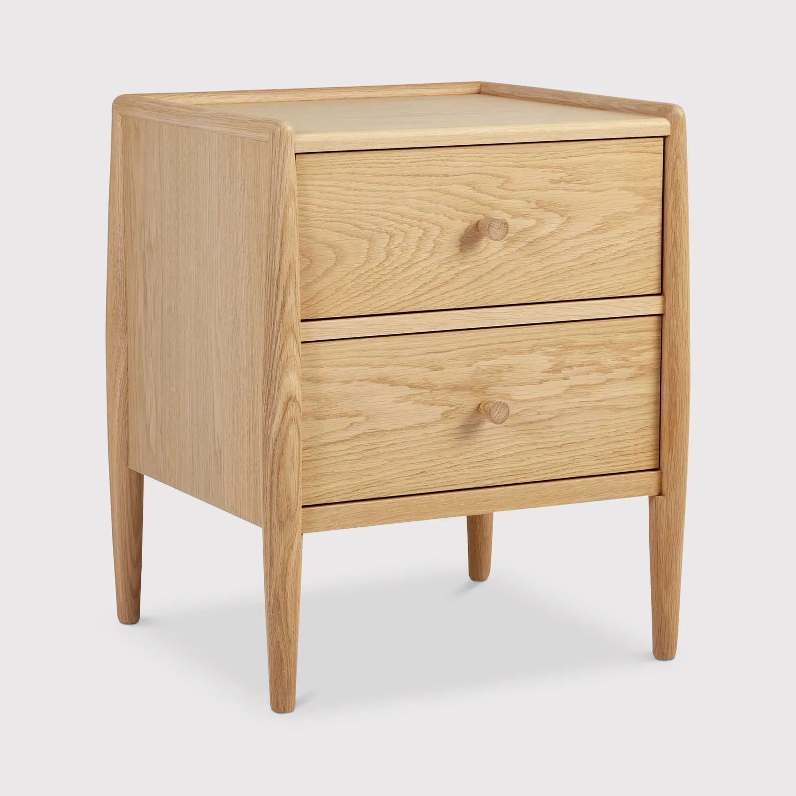 Ercol Winslow 2 Drawer Bedside Chest, Neutral Wood | Barker & Stonehouse 5