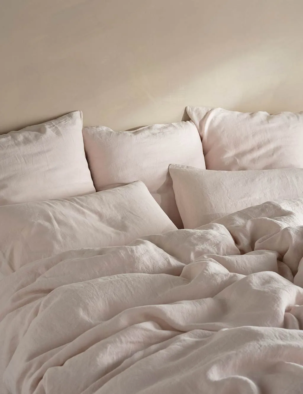 Bedfolk Pure Linen Relaxed Duvet Cover Soft Pink