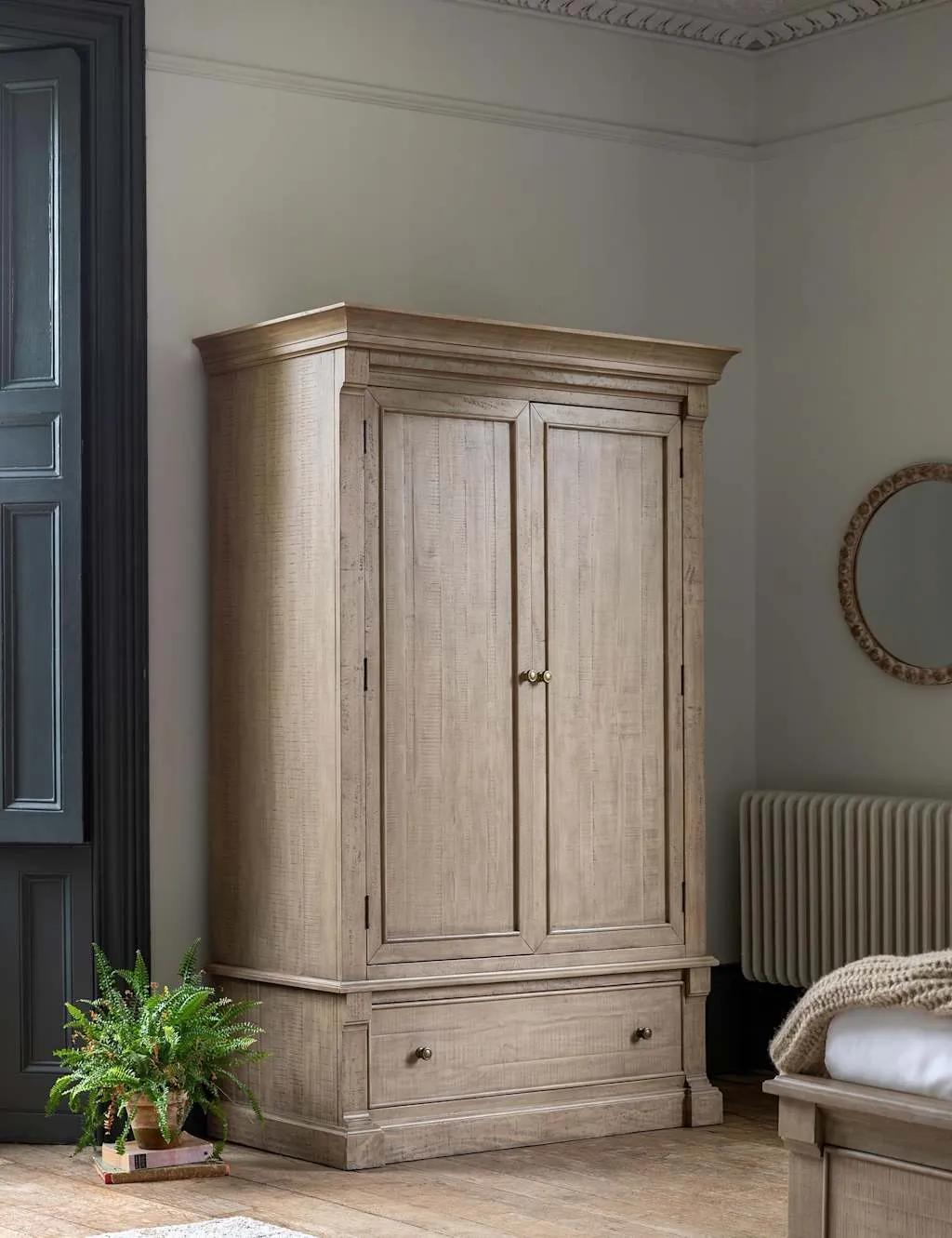 Gallery Direct Vancouver 1 Drawer Double Wardrobe Natural
