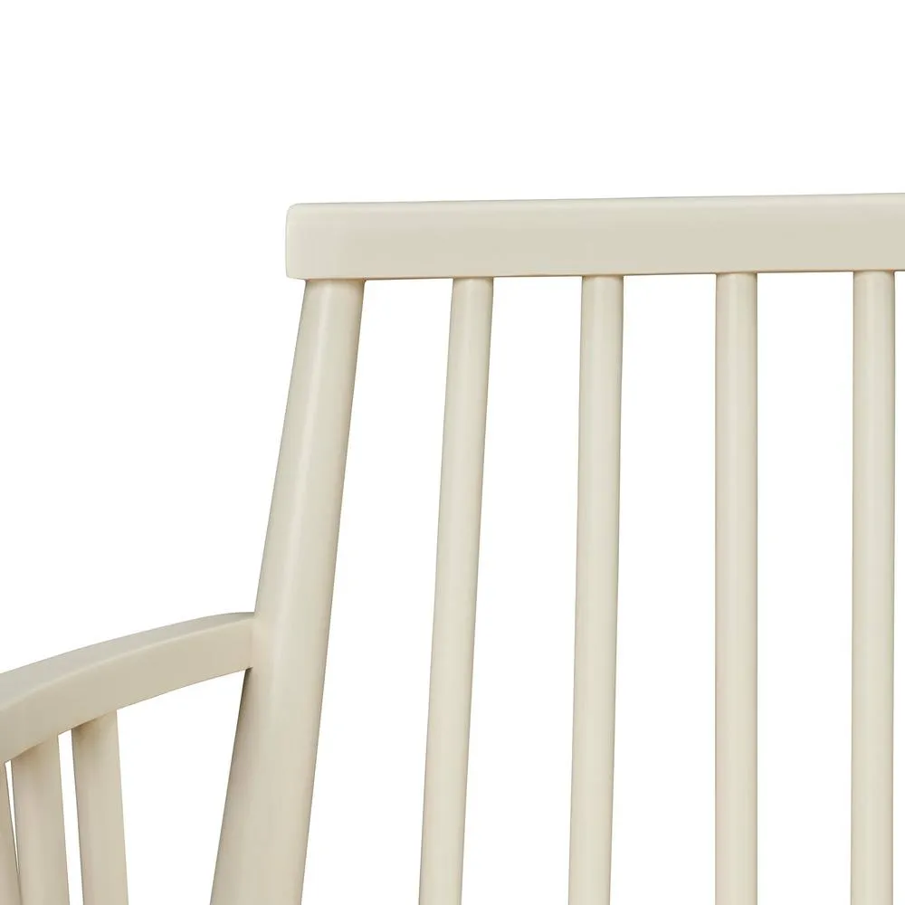 Statement Furniture Queensbury Bench with Back, Wooden Bench Seat in Cream 4