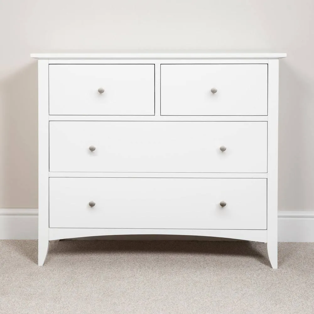 Statement Furniture Edward Hopper 4 Drawer Chest of Drawers in White