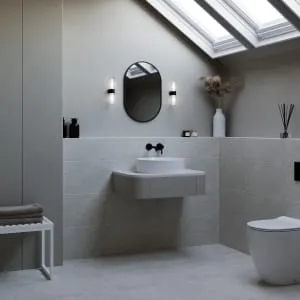 Sensio Archie Black Pill Shaped Bathroom Mirror - 600 x 400mm 2