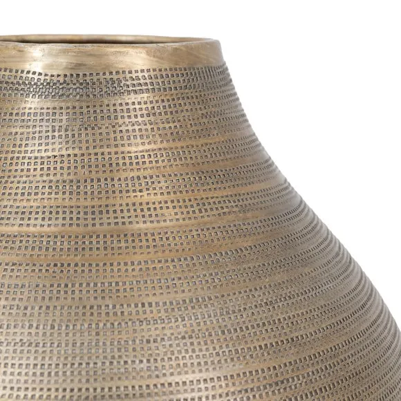 Cedar & Sage Zahara Hammered Aluminium Antique Vase 4