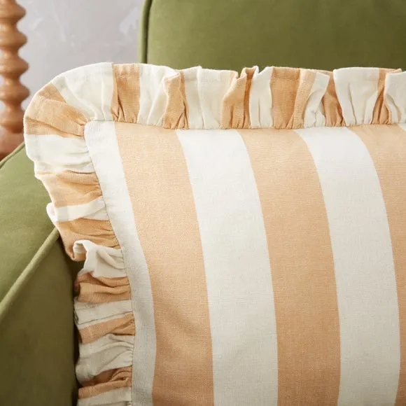 Frilled Stripe Rectangle Cushion Cover 2