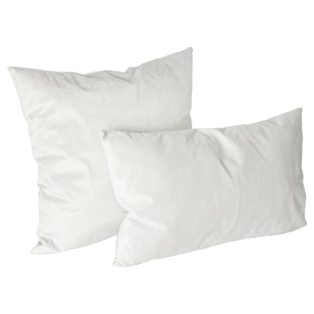 Nicola Spring Rectangle Velvet Cushions - 60cm x 40cm - Pack of 2 in Cream 4