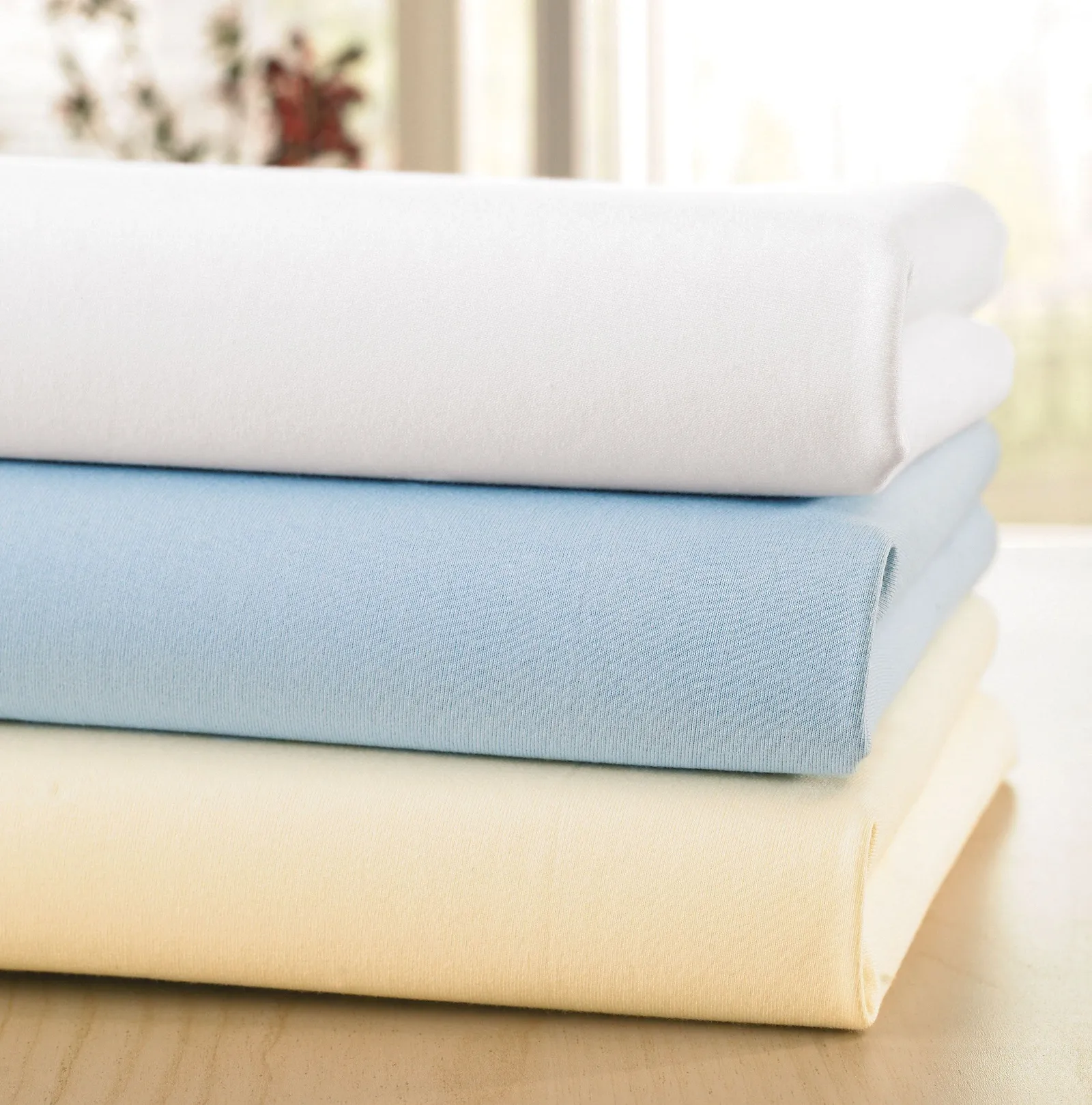 Chums Soft Cotton Jersey Non Iron Fitted Sheets in Blue