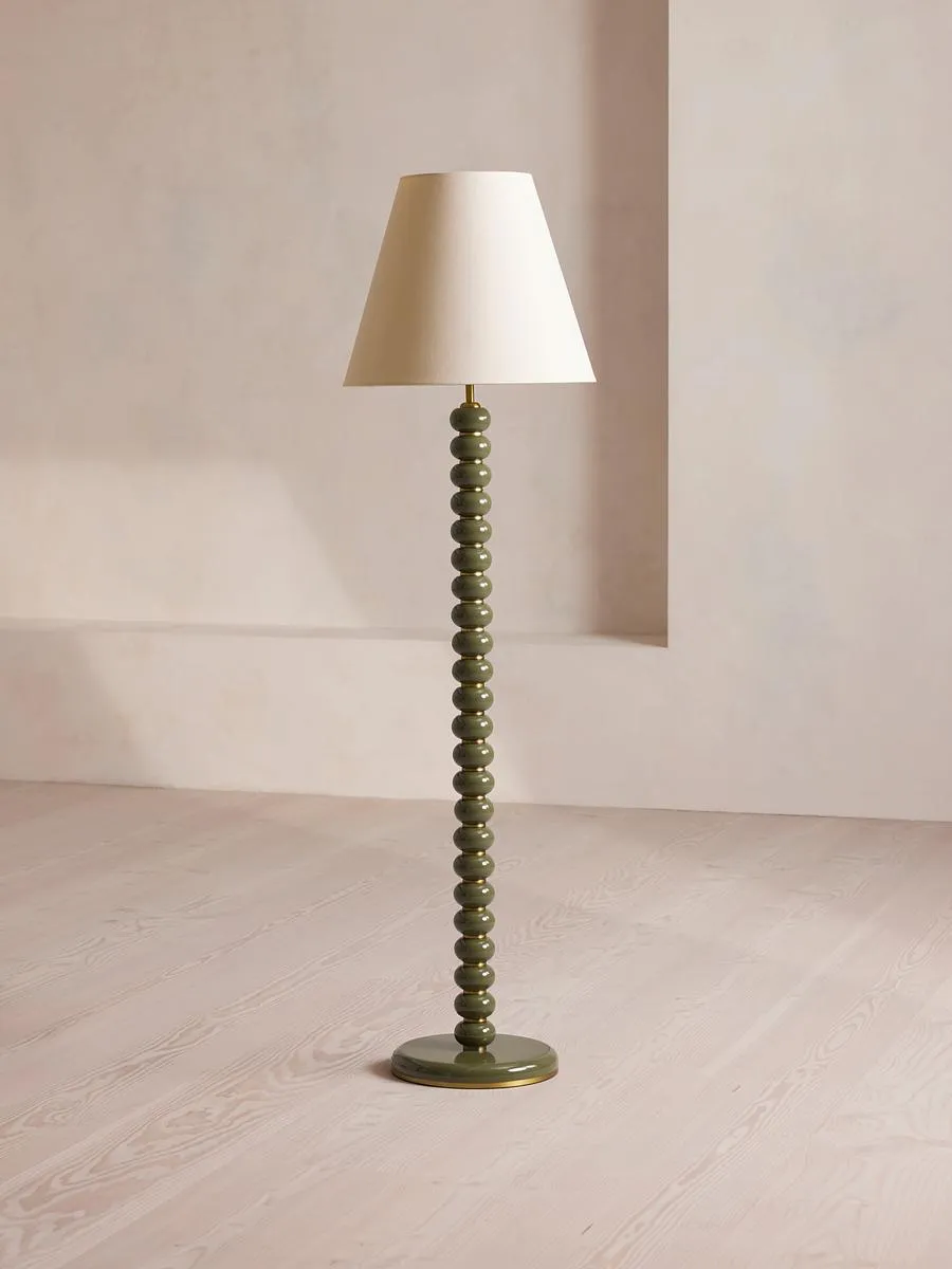 Greyson Floor Lamp, High Gloss Lacquer, Olive