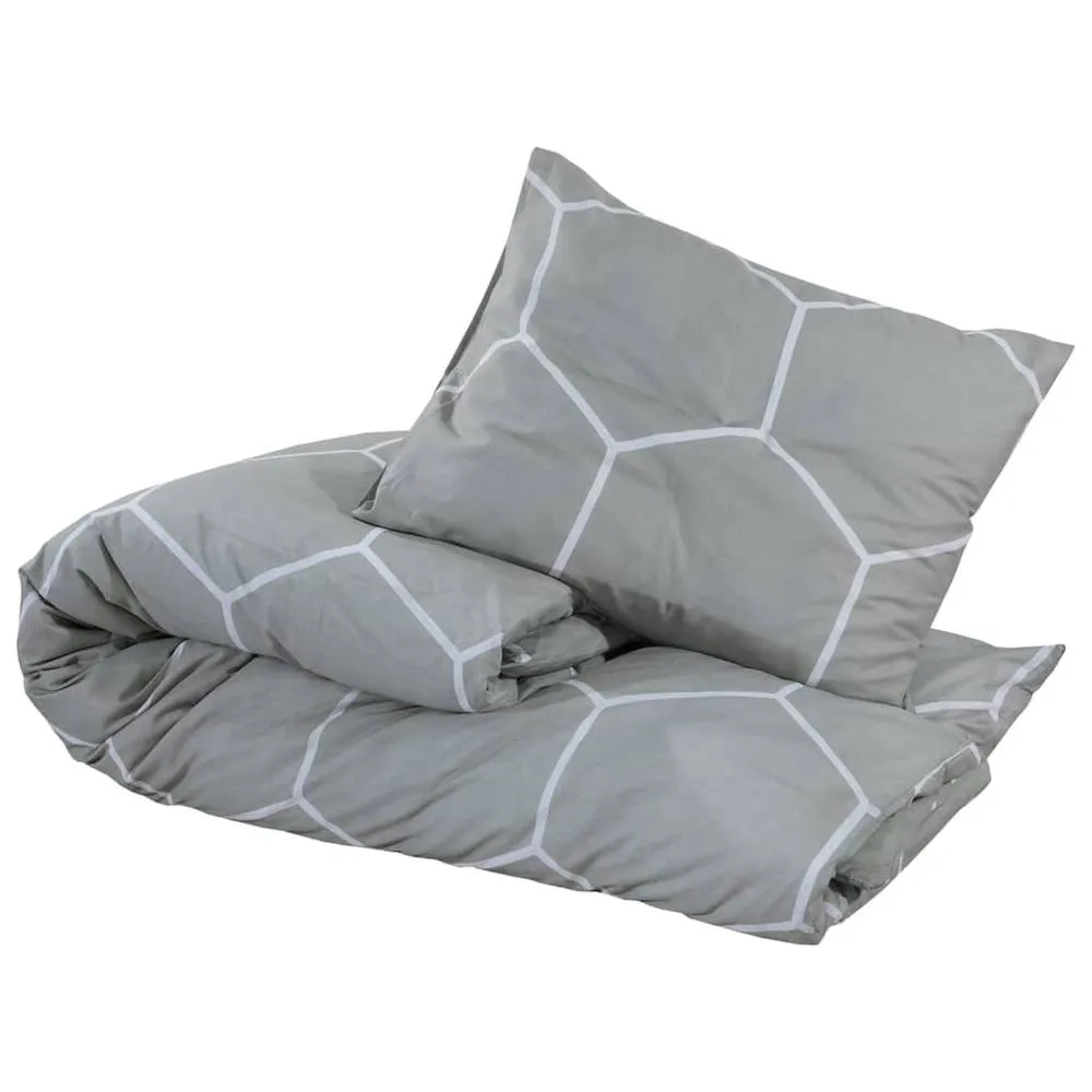 Berkfield Home Elegant Duvet Cover Set Grey 155x220 cm Cotton