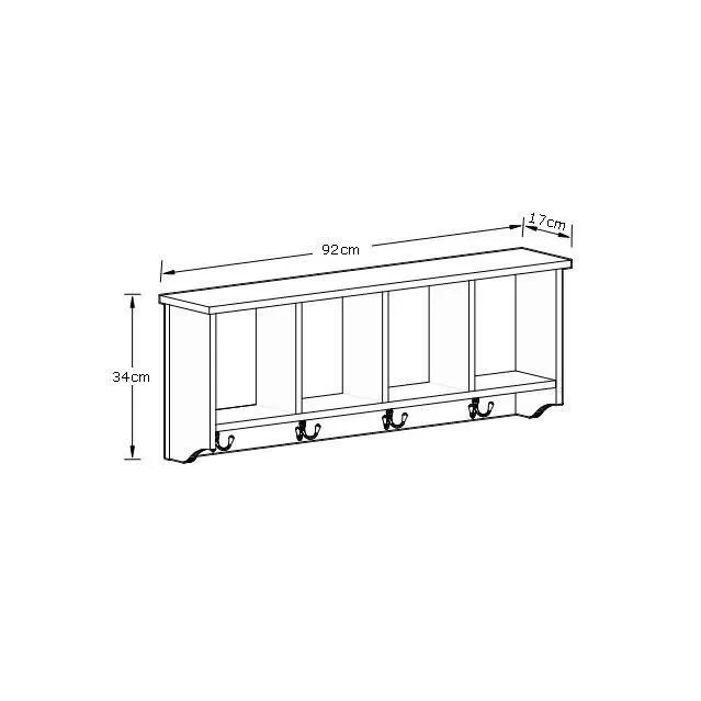 GFW Kempton Wall Rack in White 6