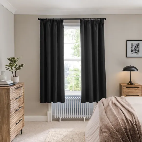 Luna Brushed Pencil Pleat Curtains (Blackout Available) 4