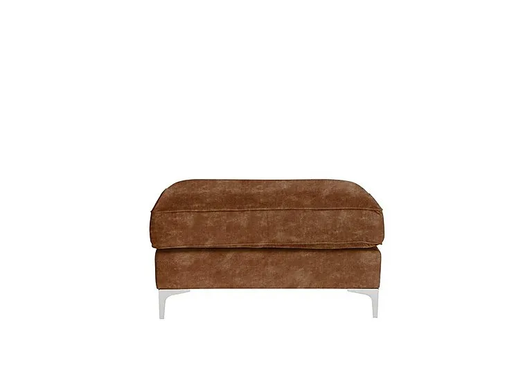 Legend Fabric Footstool - Sublime Rust with Light Feet