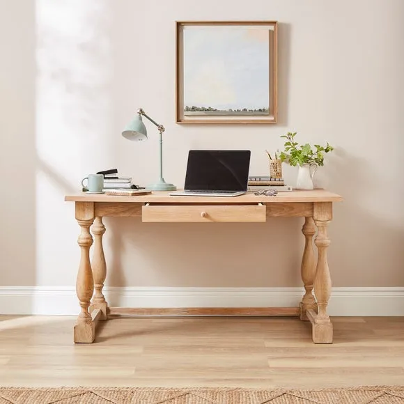Bridget 1 Drawer Desk, Mango Wood 2