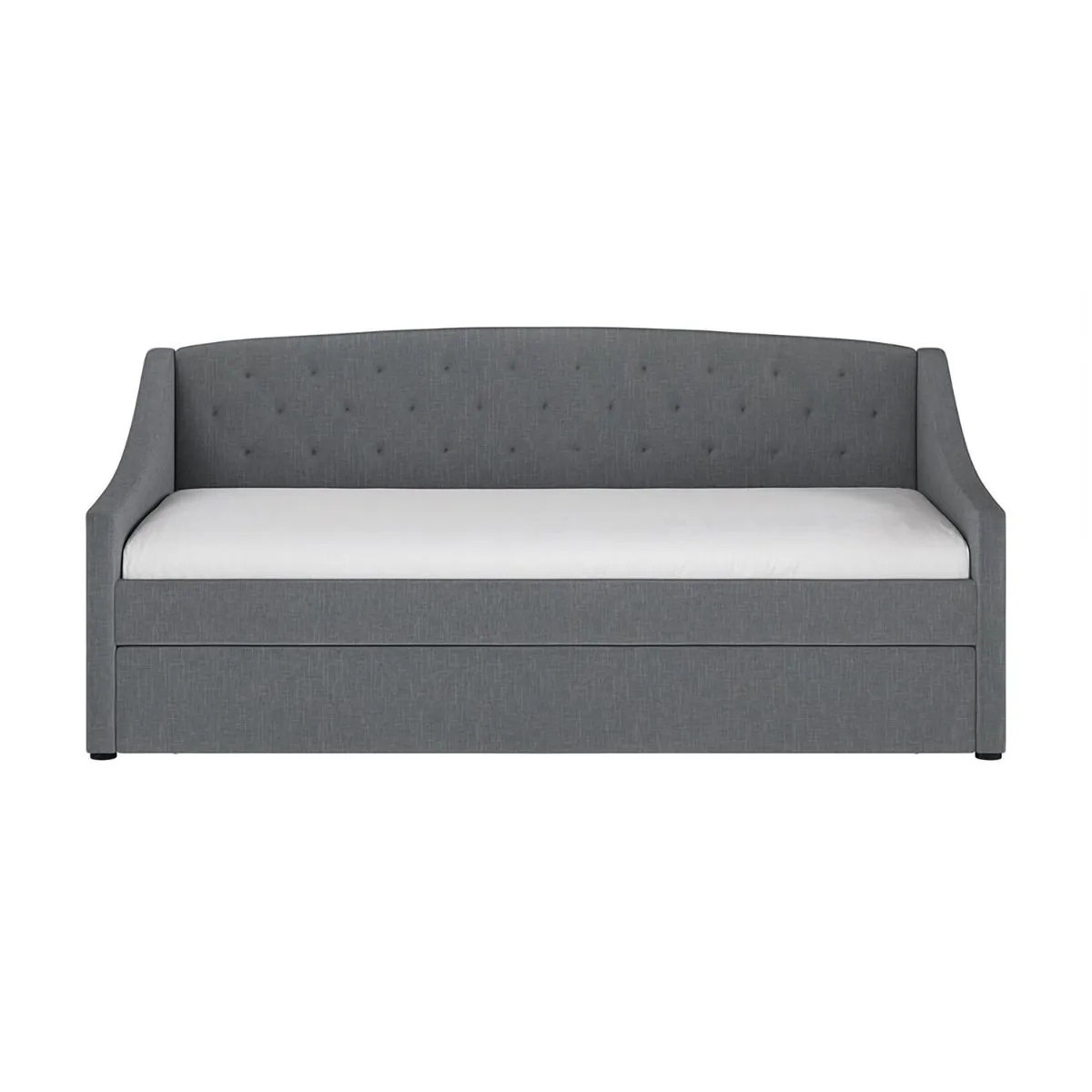 Flair Aurora Fabric Daybed with Trundle in Grey 5