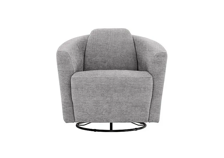 Ketty Fabric Swivel Accent Chair - Light Grey - Living Room Furniture - In Time for Christmas