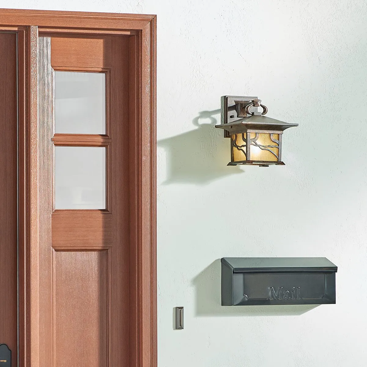 Netlighting Kichler Morris Outdoor 1 Light Wall Lantern Copper IP44 in Brown 5