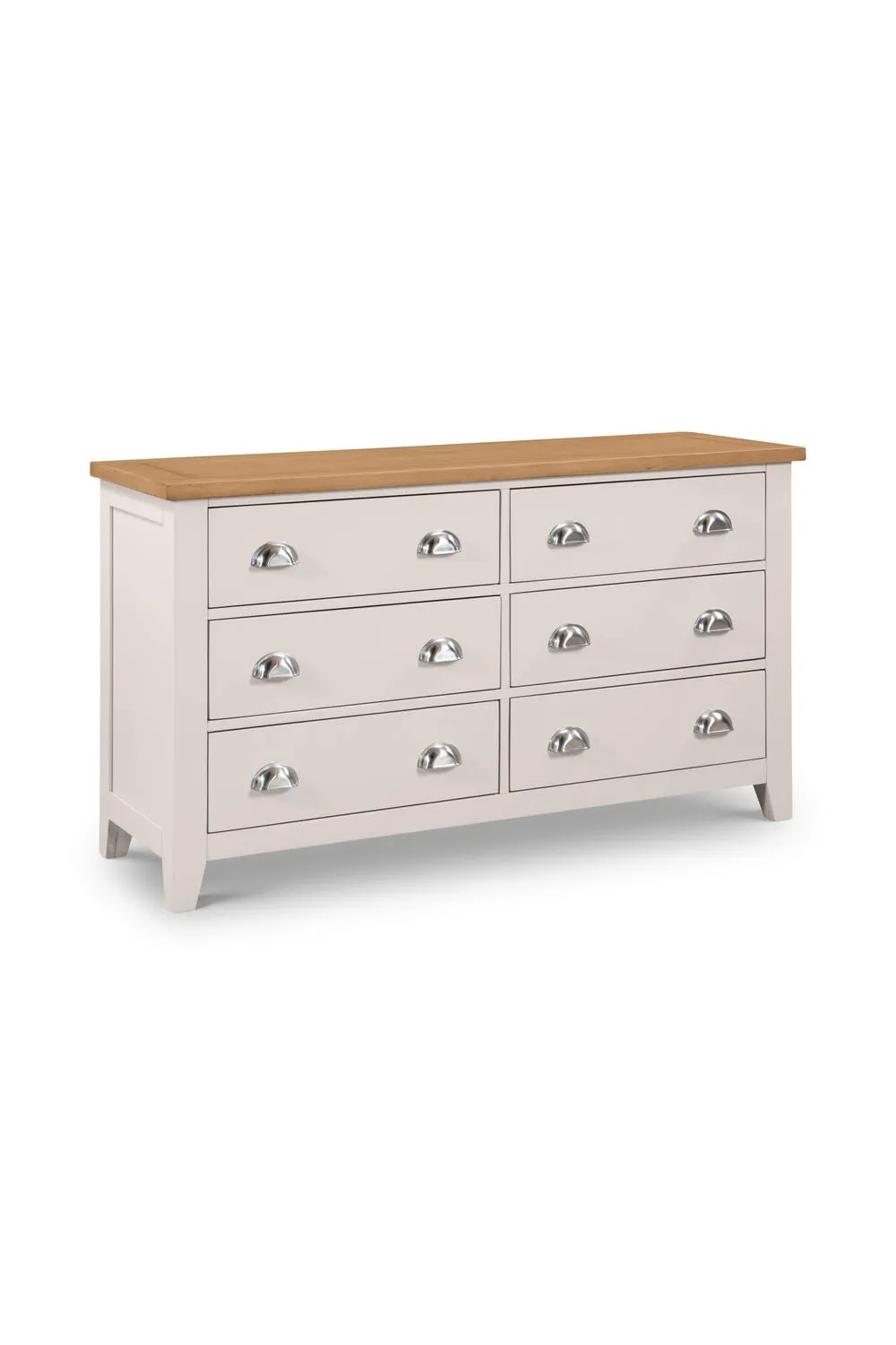 Julian Bowen Richmond 6 Drawer Wide Chest in Light Grey 2