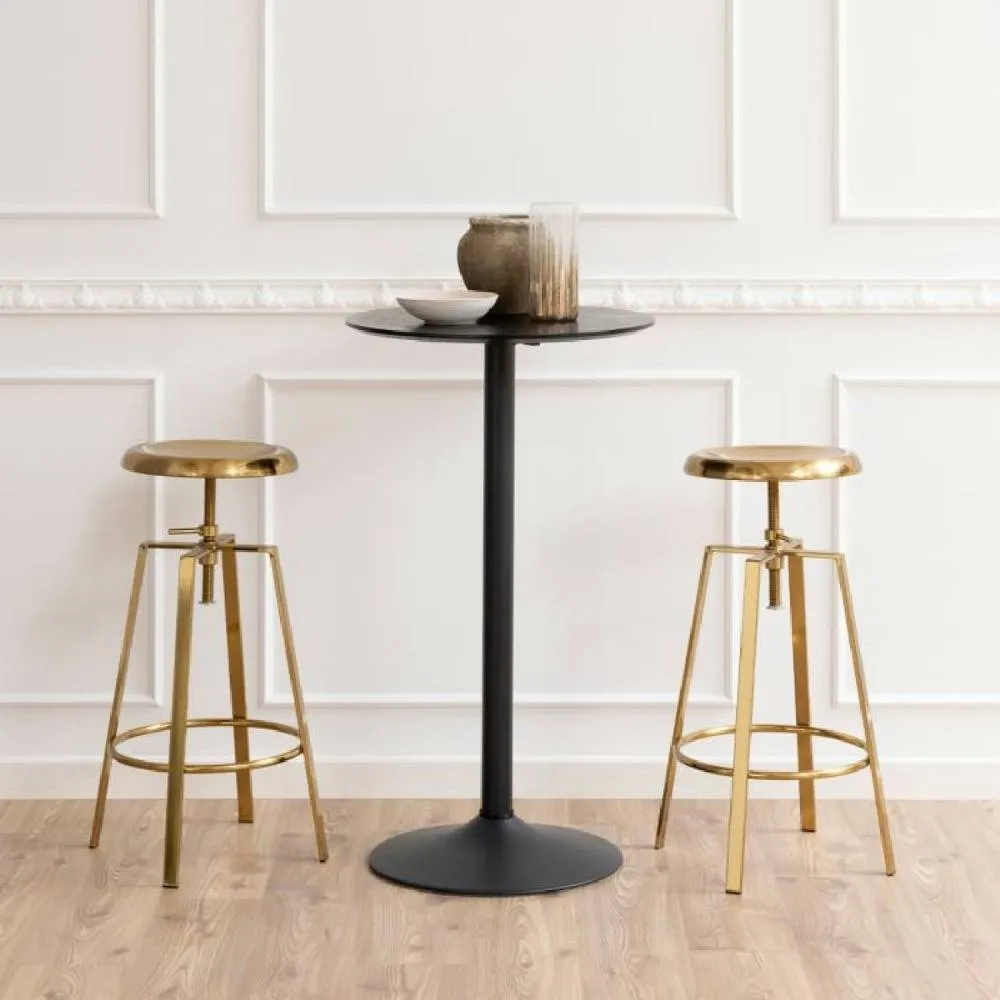 netfurniture Hampton Tall Round Bar Table with Black Ash Top & Matt Black Base 4