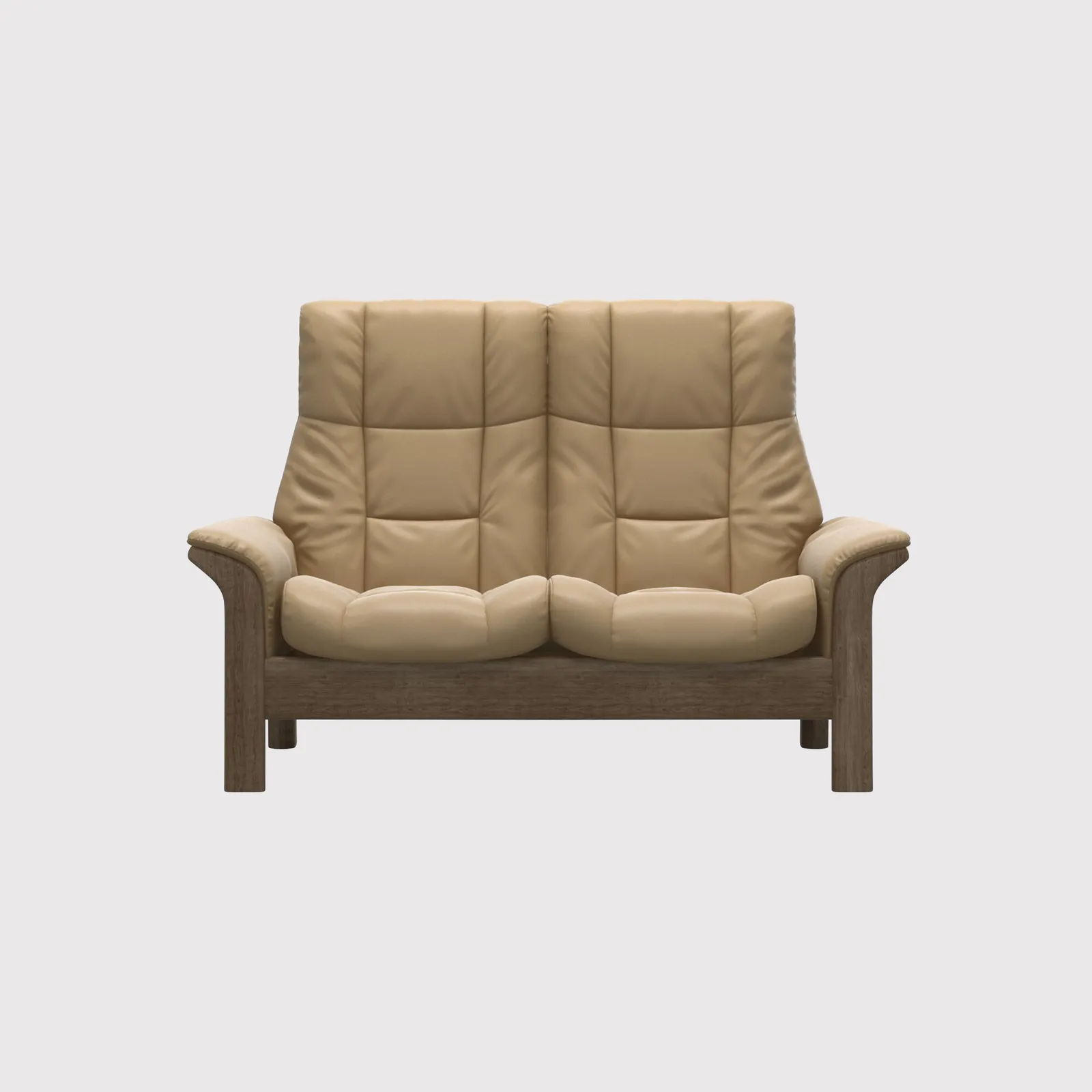 Stressless Windsor 2 Seater Recliner Sofa, Neutral Leather | Barker & Stonehouse 1