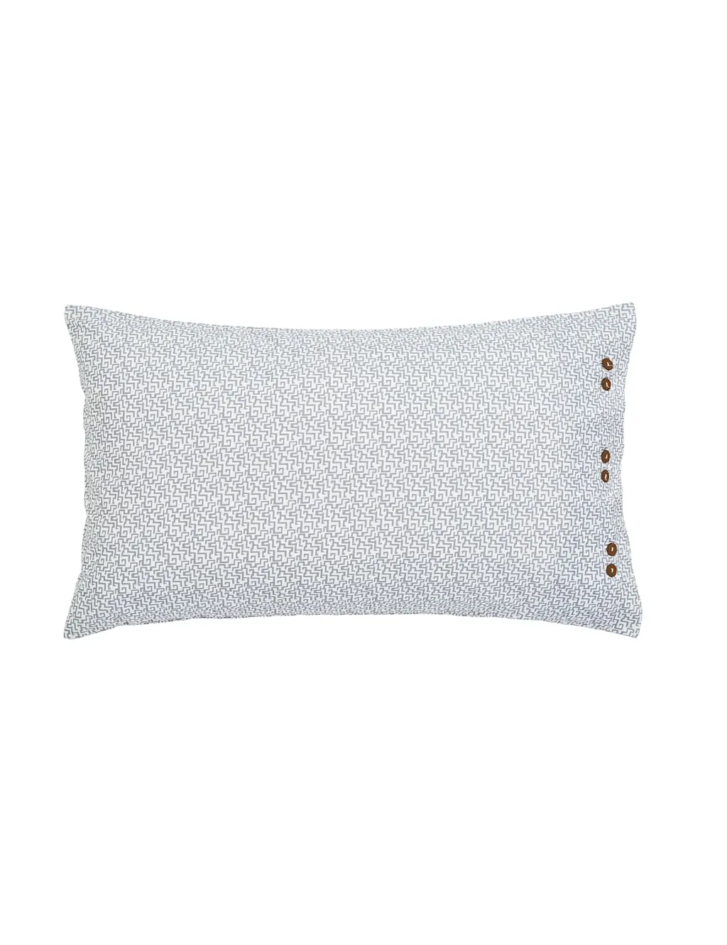 Bedeck of Belfast 2 Pack Pure Cotton Geometric Pillowcases Grey