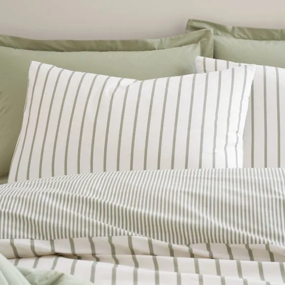 Bianca Hampton Stripe 200 Thread Count 100% Cotton Duvet Cover & Pillowcase Set 2