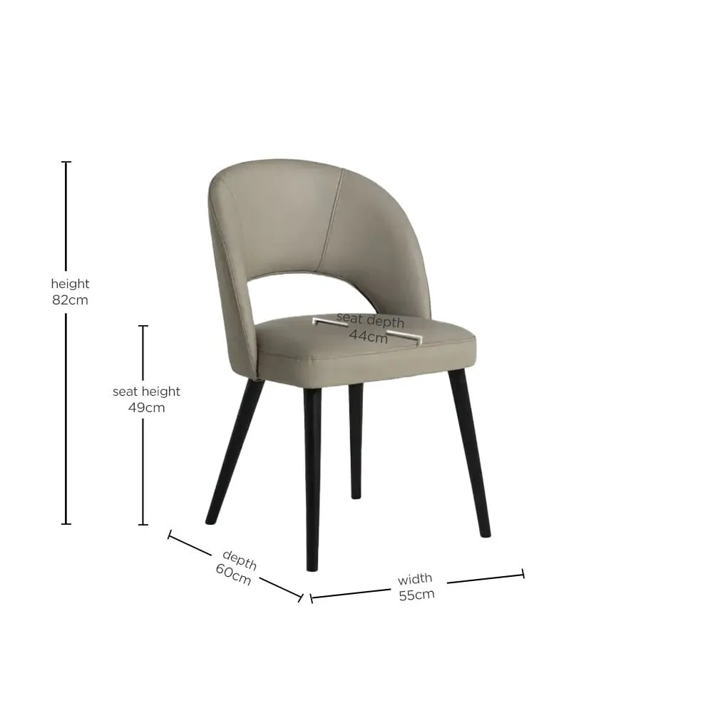 Pure Furniture Beck Dining Chair, Grey Leather | Barker & Stonehouse 5