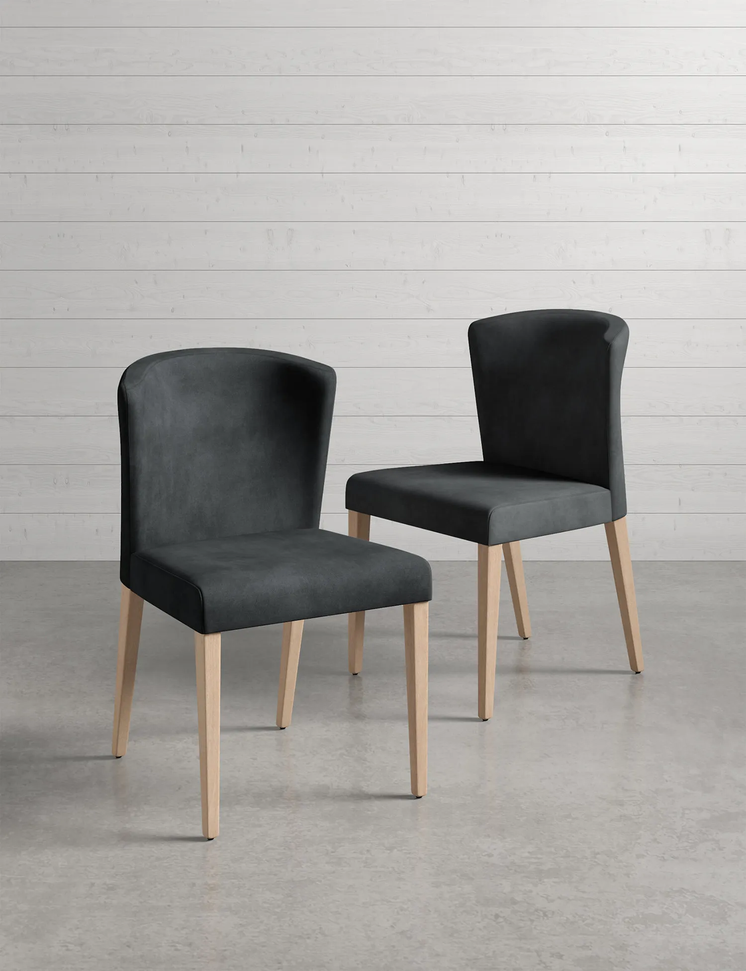 M&S Set of 2 Curved Back Dining Chairs