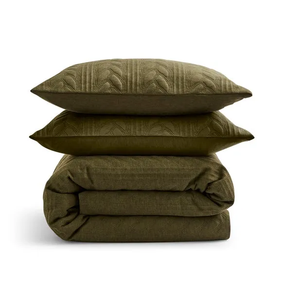 Berkley Cable Duvet Cover and Pillowcase Set 5