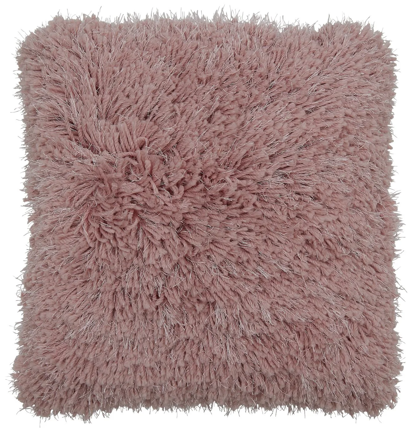 Argos Home Eyelash Luxe Cushion - Blush Pink - 43x43cm