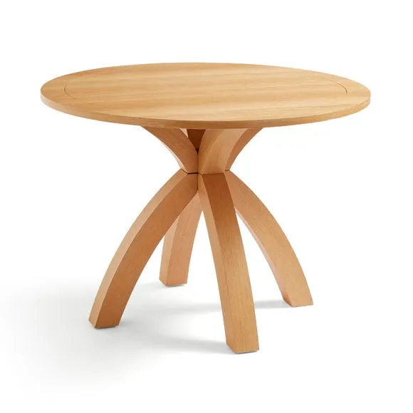 Xavi 4 Seater Round Dining Table, Oak 5