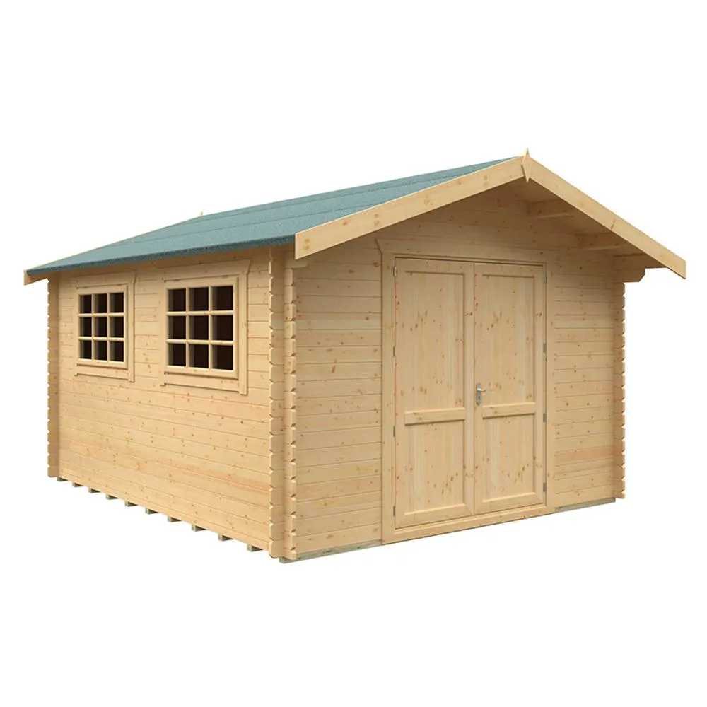 Buttercup Farm 14x14 The Marlborough 28mm Cabin - L415 x W415 x H282.2 cm in Natural 1