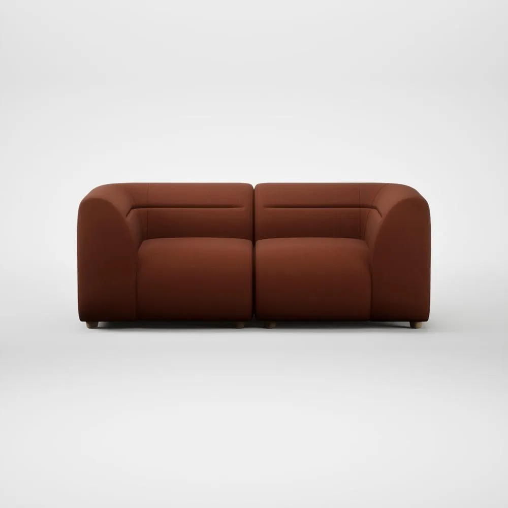 Heal's Lilli 2 Seater Sofa Smart Cotton Linen Rust Natural Feet 2