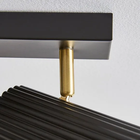 Georgi Industrial Ribbed 4 Light Adjustable Semi Flush Spotlight Bar 3