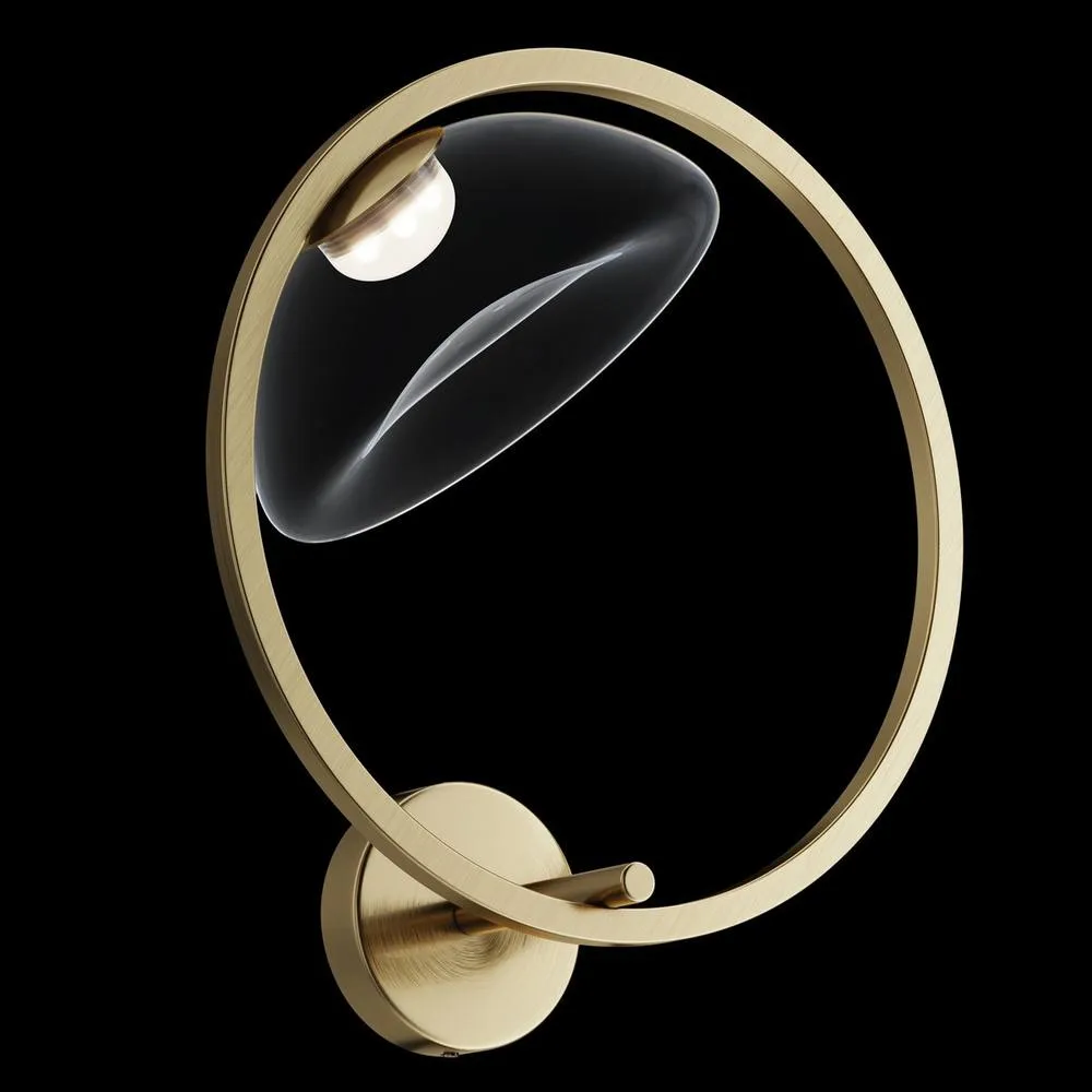 Netlighting Maytoni Lunare I Modern Integrated LED Wall Lamp Brass 3000K in Gold 2