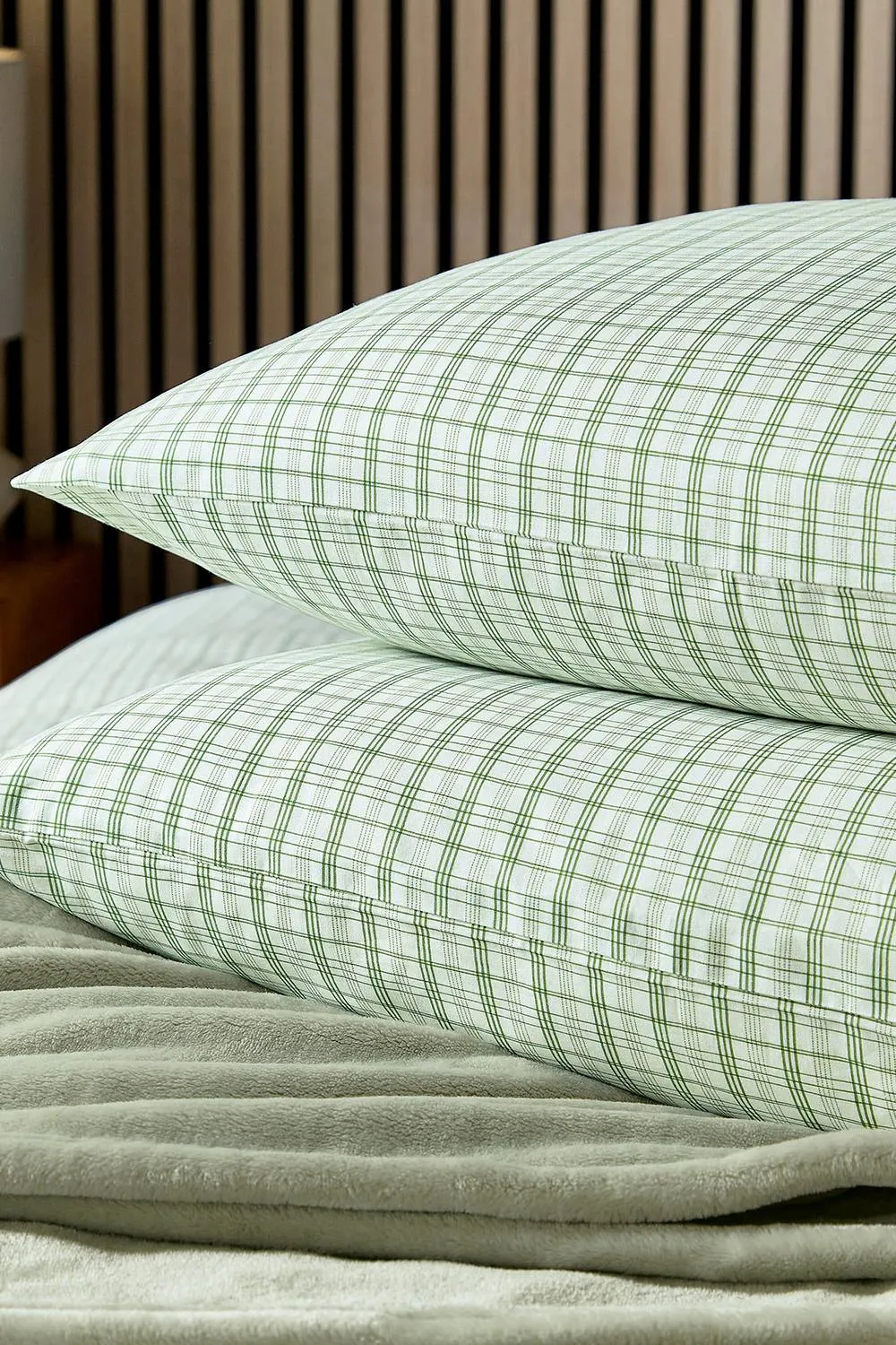 Helena Springfield 'Tranquil Check' Duvet Cover Set in Green 5