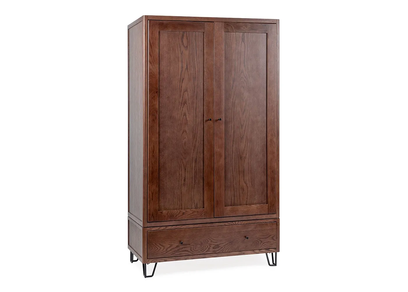 Heal's Brunel Double Wardrobe Dark Wood