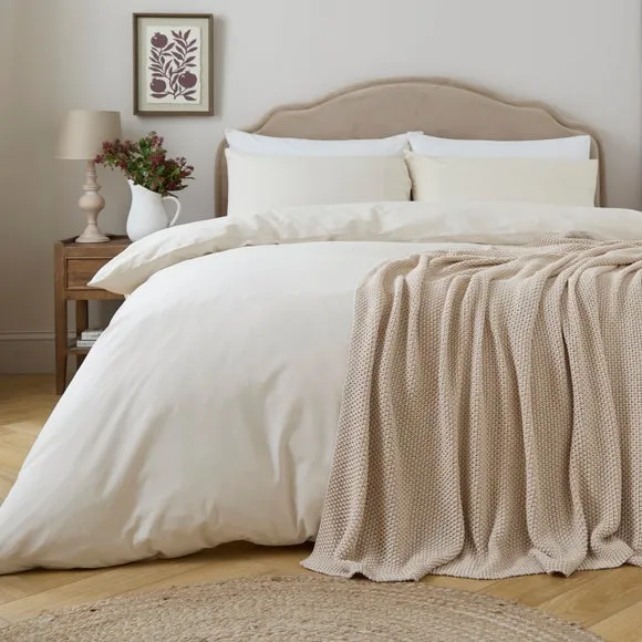 Pure Cotton Knit Throw Blanket