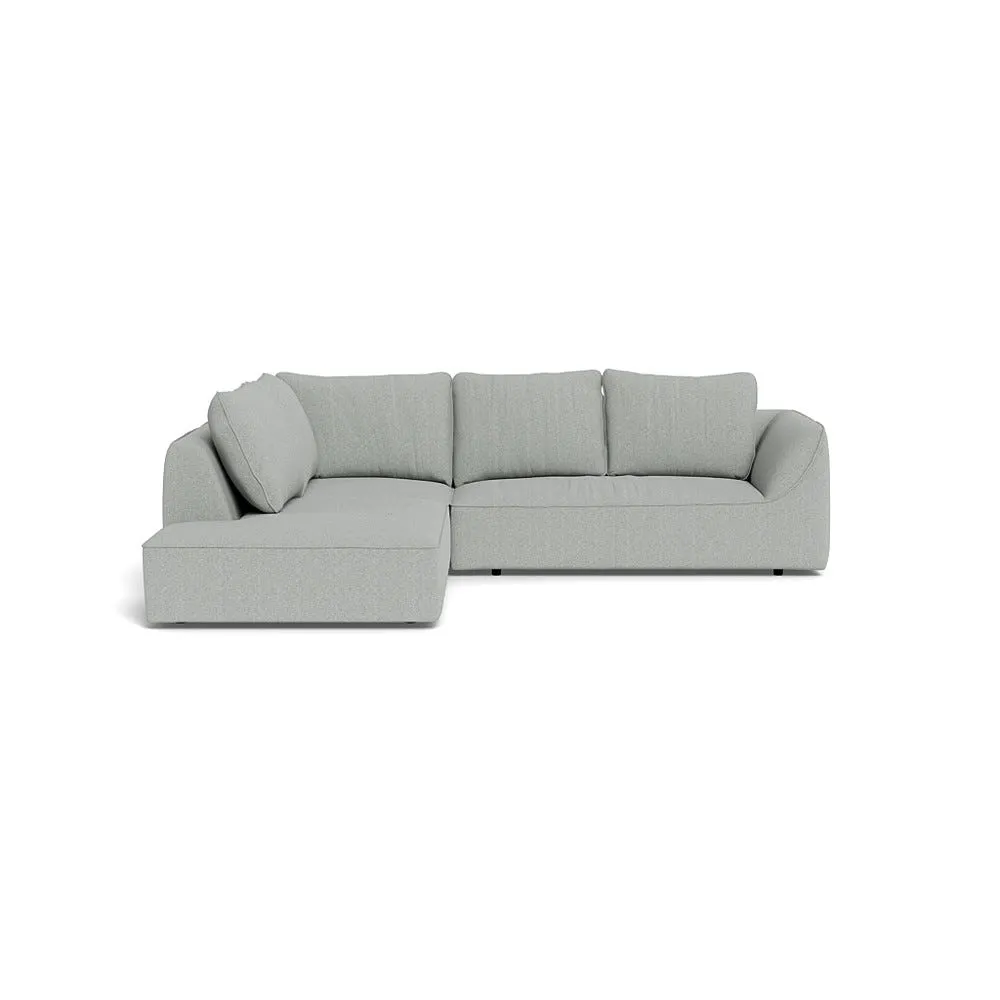 Heal's Morven Left Hand Facing Large Corner Sofa Melton Wool Limestone 1